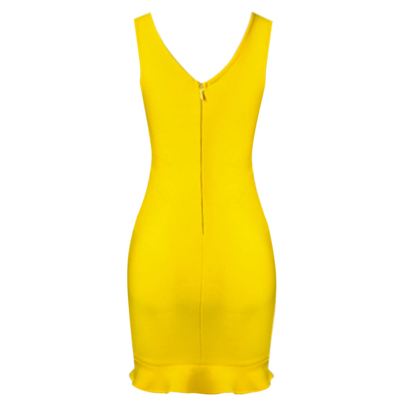 Yellow Bandage Dress PZC1138 6