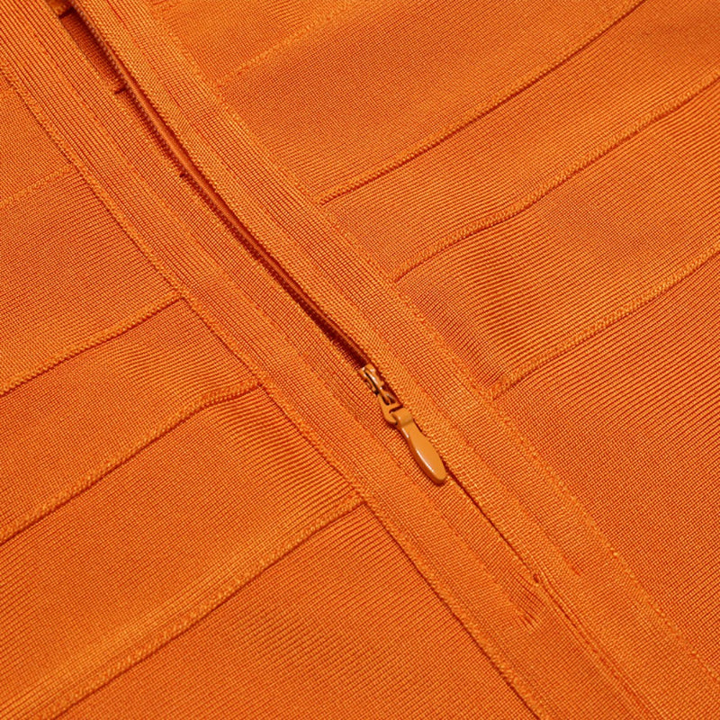 Orange Bandage Dress PZC1155 10