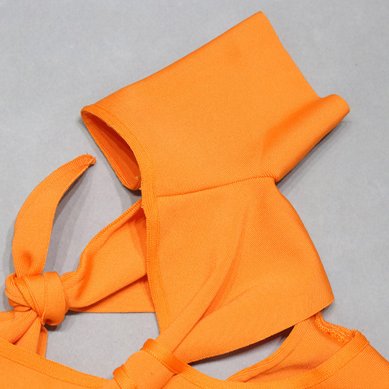 Orange Bandage Dress PZC1181 10