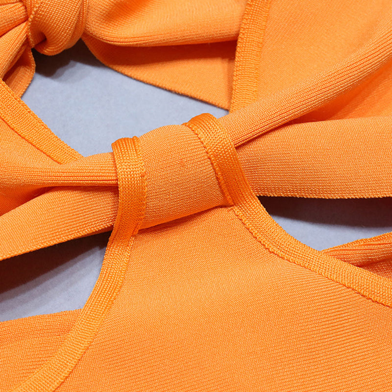 Orange Bandage Dress PZC1181 11