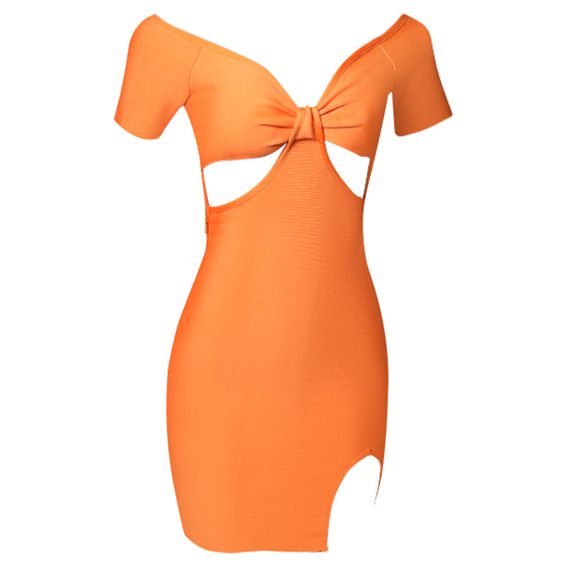 Orange Bandage Dress PZC1181 5