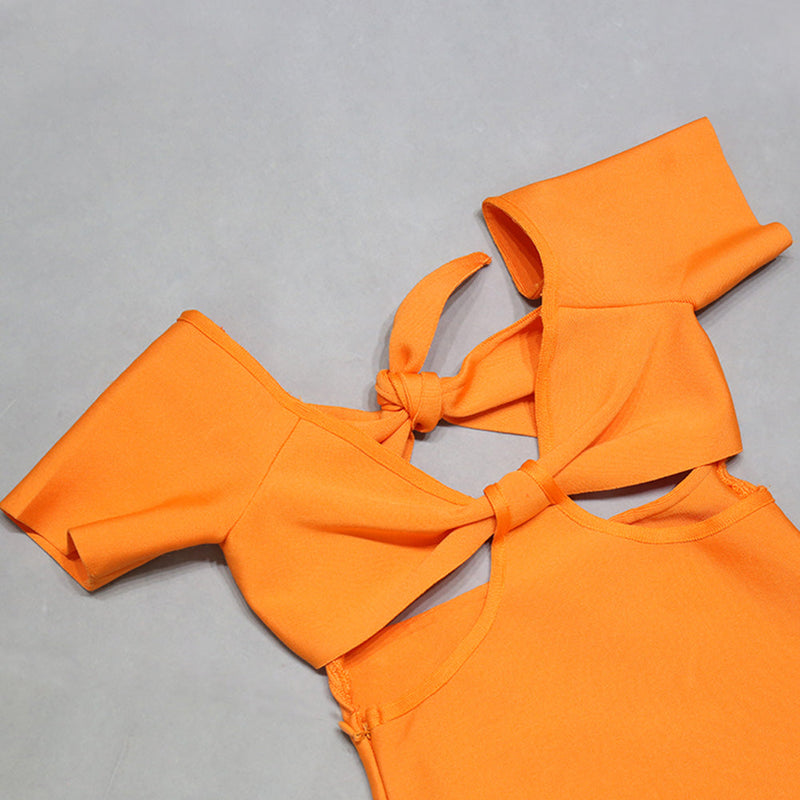 Orange Bandage Dress PZC1181 9