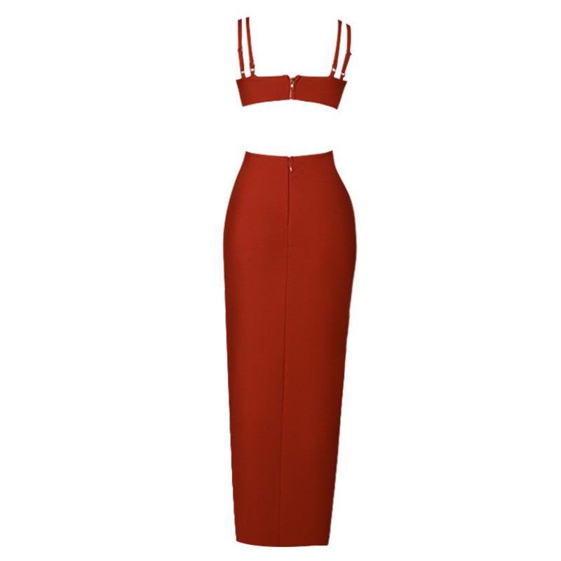 Wine Bandage Dress PZC1429 6