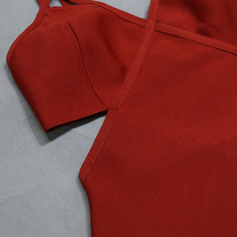 Wine Bandage Dress PZC1429 9