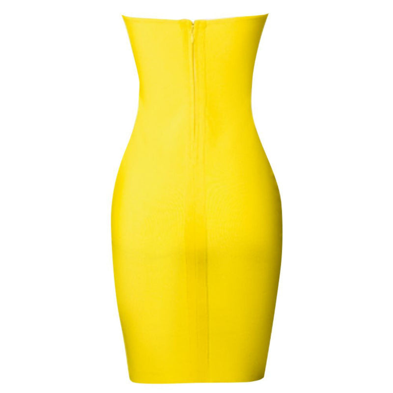 Yellow Bandage Dress PZC1472 5