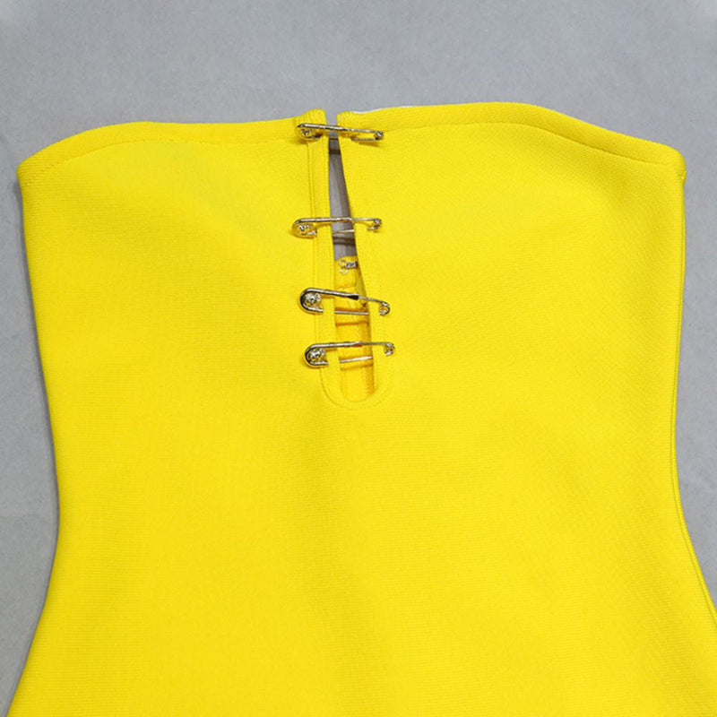 Yellow Bandage Dress PZC1472 8