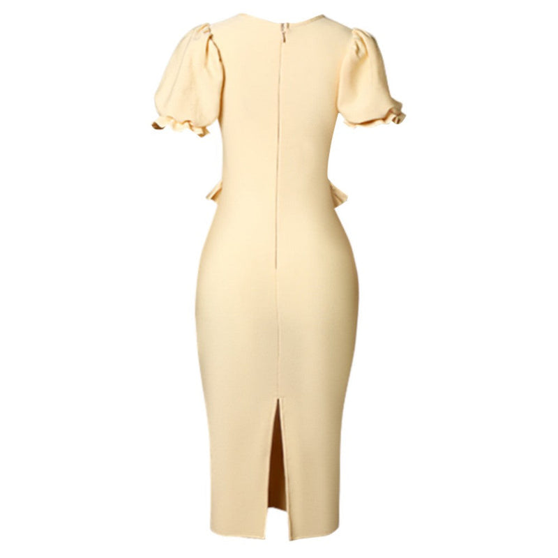 Yellow Bandage Dress PZC1556 5