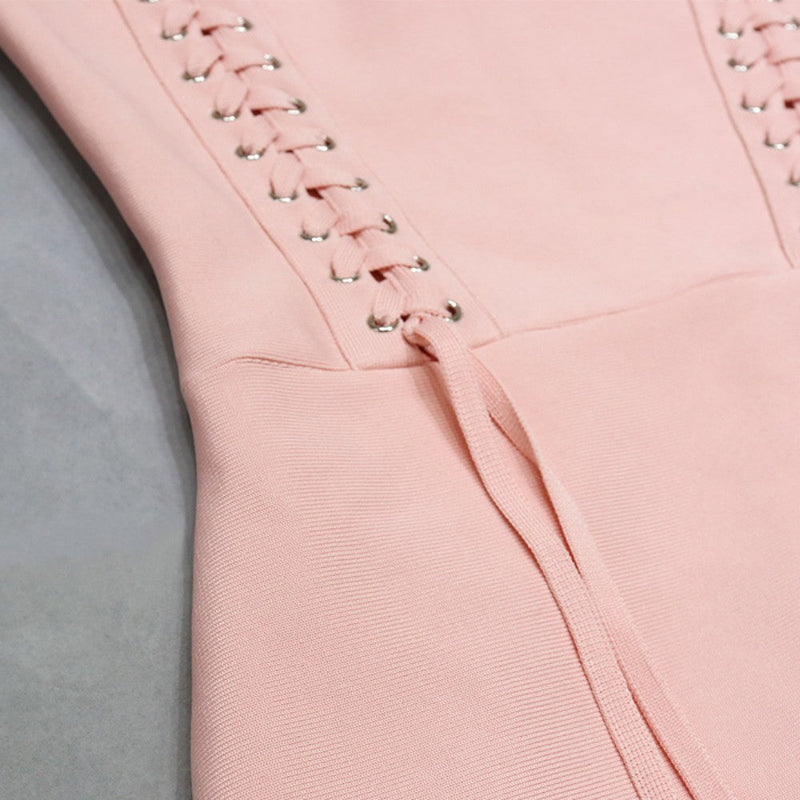 Pink Bandage Dress PZC1562 9