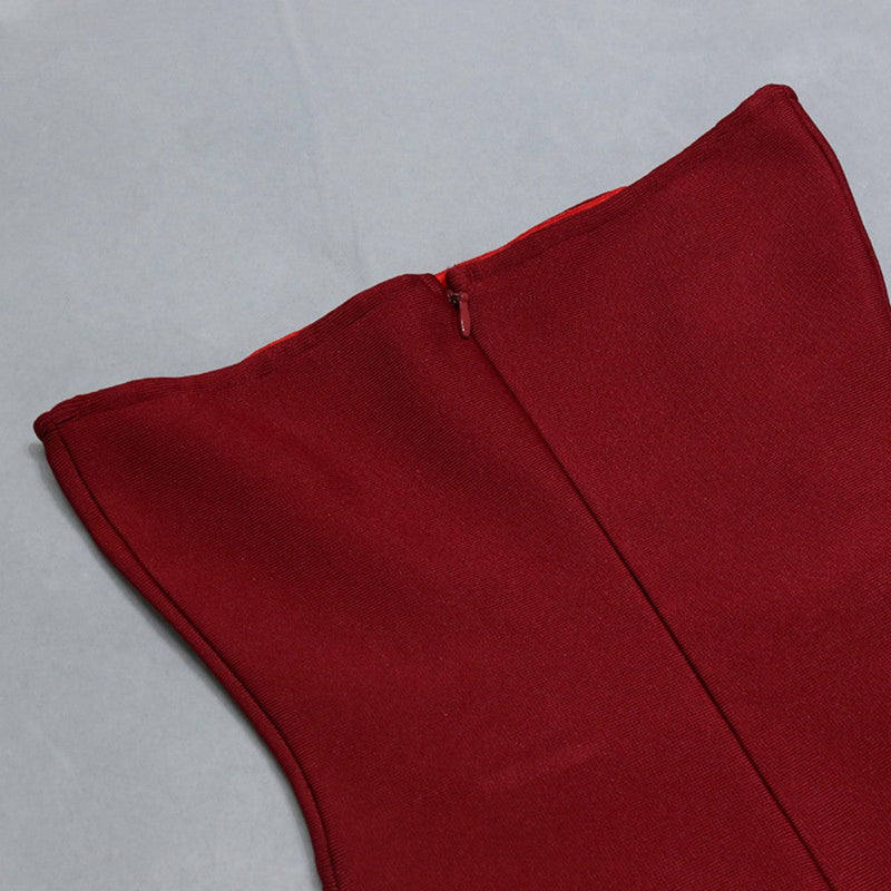 Wine Bandage Dress PZC1562 8