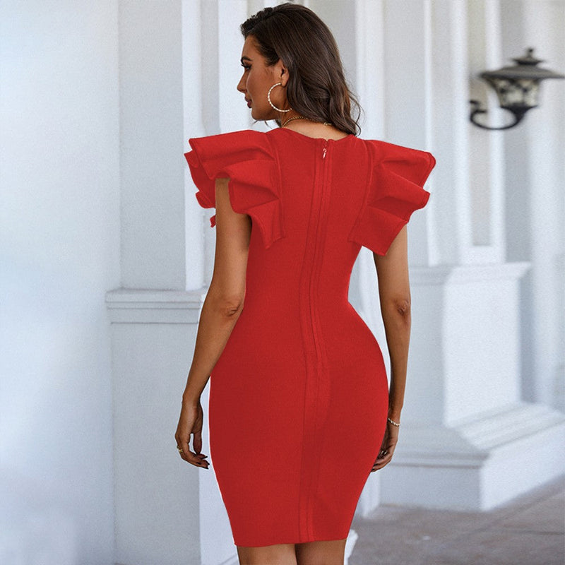 Red Bandage Dress PZC1573 4