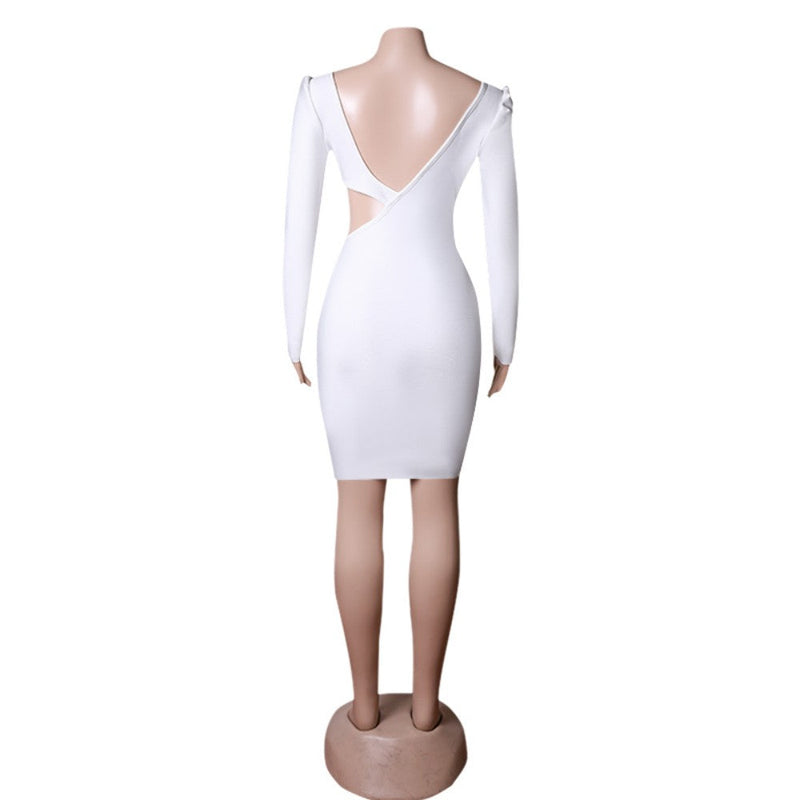 White Bandage Dress PZC1636 7