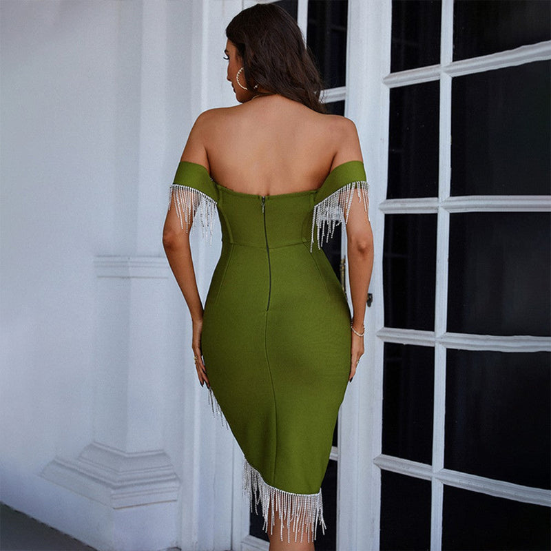 Green Bandage Dress PZC1653 3