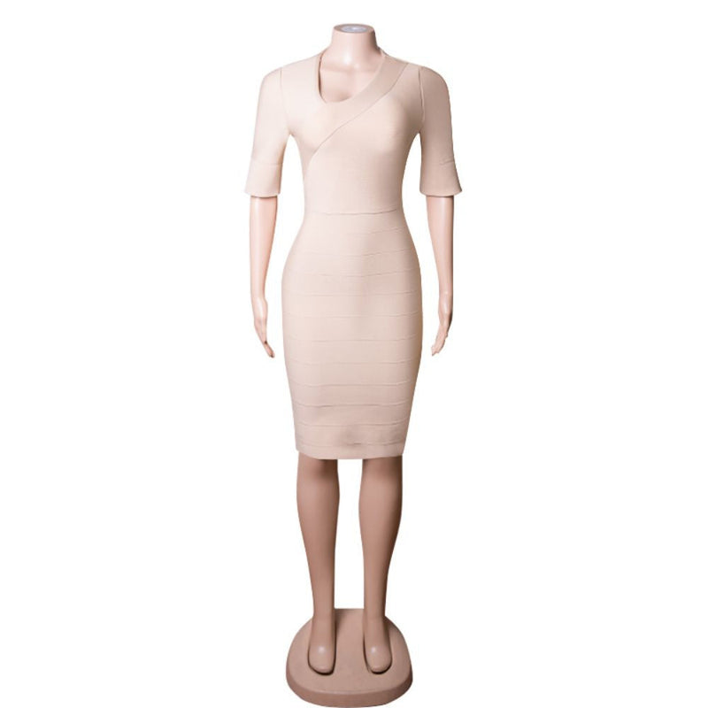 Apricot Bandage Dress PZC1693 6