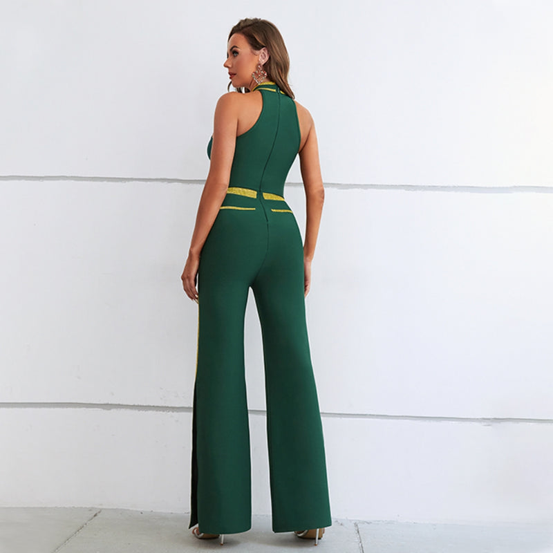 Green Bandage Jumpsuit PZC2222 4