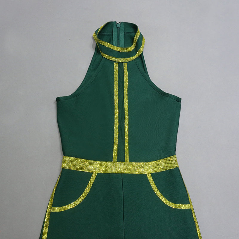 Green Bandage Jumpsuit PZC2222 7