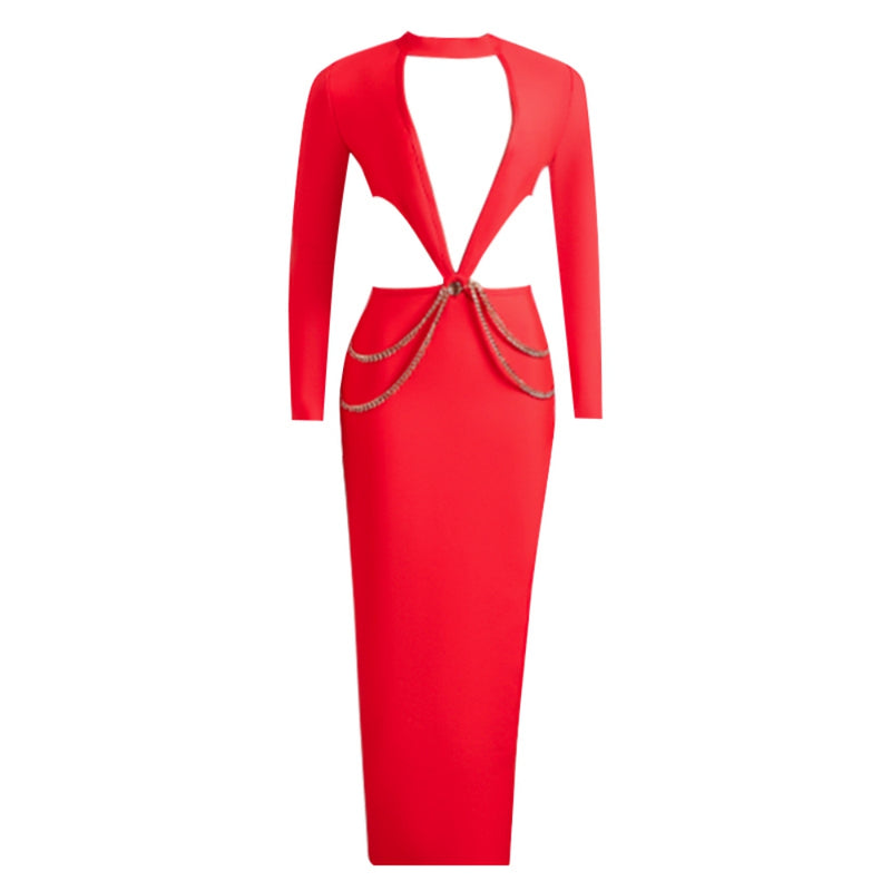 Red Bandage Dress PZC2229 5