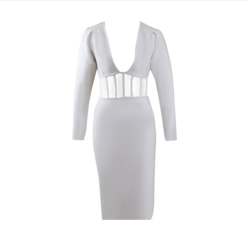 White Bandage Dress PZC918 5