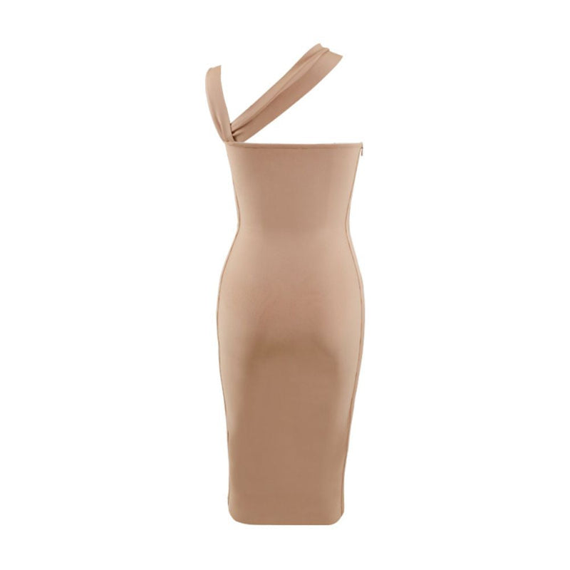 Brown Bandage Dress PZC925 7