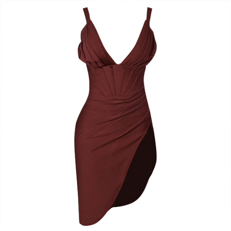 Dark Brown Bandage Dress PZH0139 5