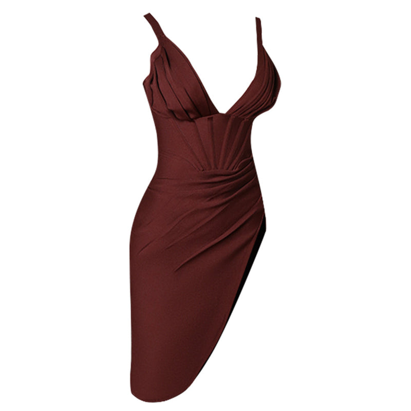 Dark Brown Bandage Dress PZH0139 6
