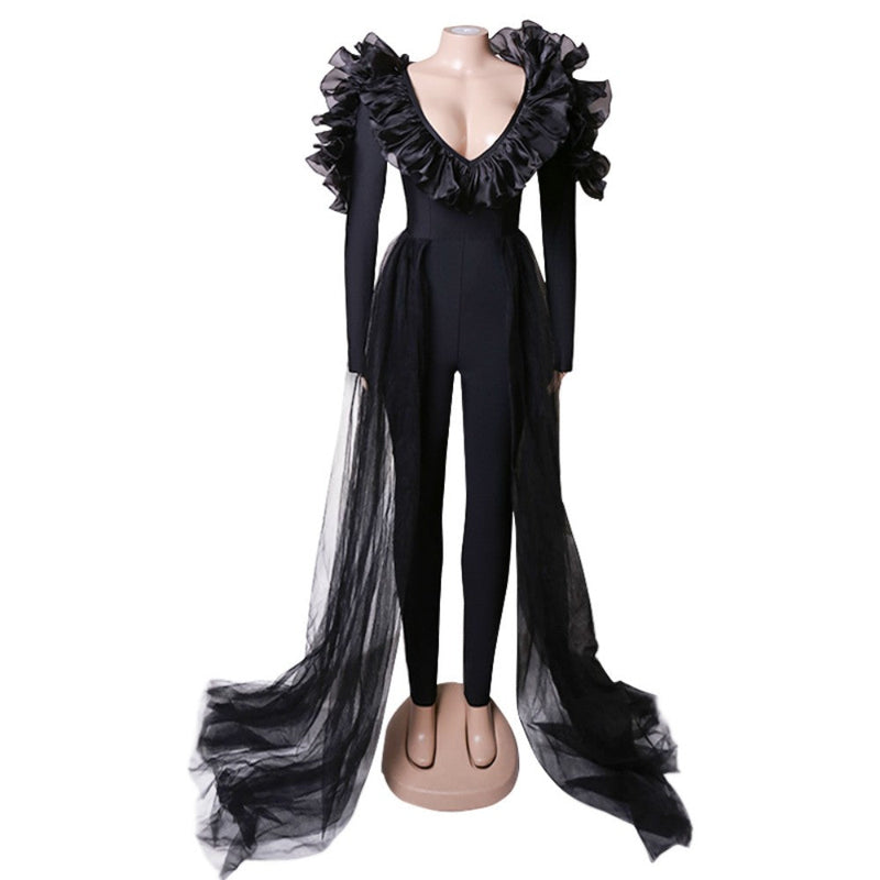 Black Bandage Jumpsuit PZJYWH1046 6