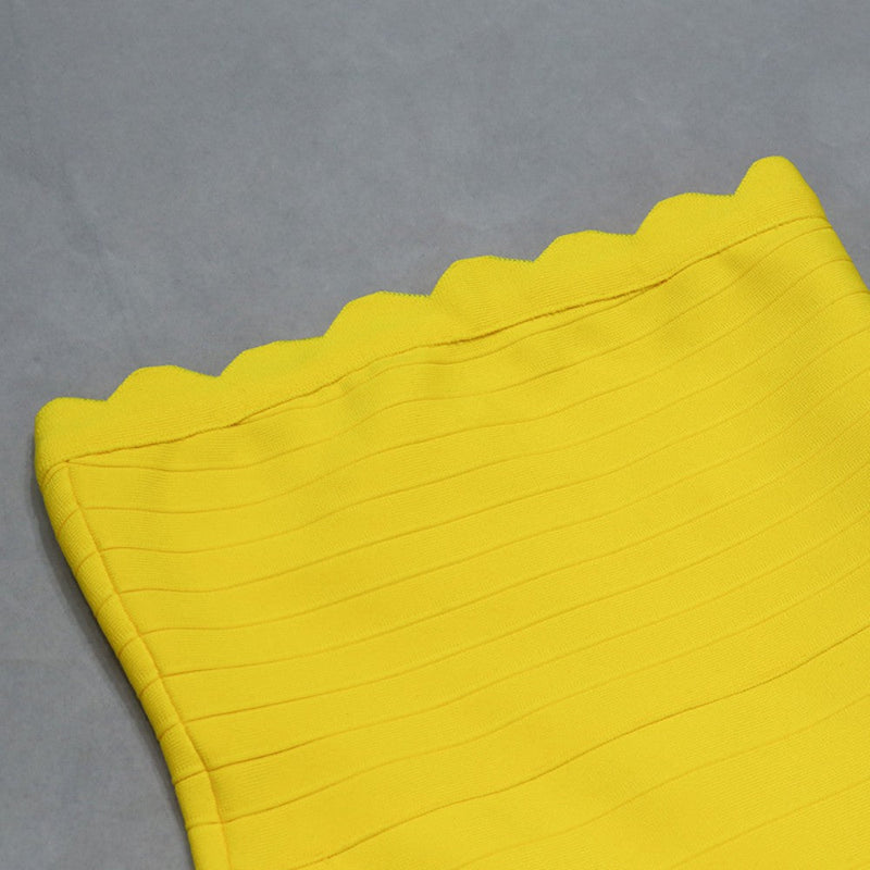 Yellow Bandage Dress PZL037 7