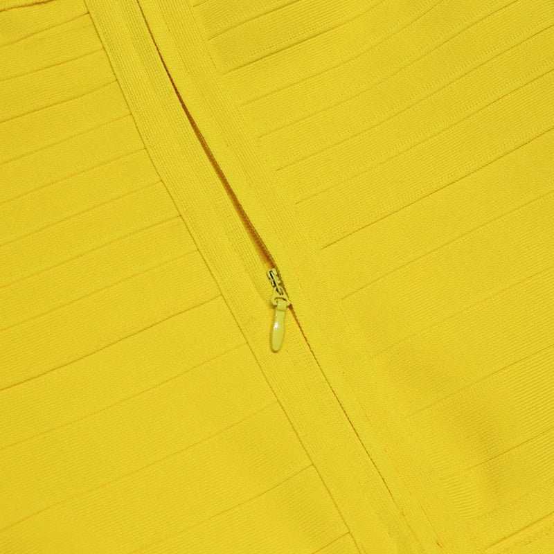 Yellow Bandage Dress PZL037 9