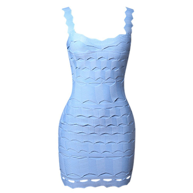 Sky Blue Bandage Dress PZL1505 4