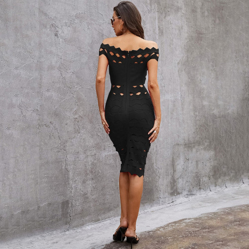Black Bandage Dress PZL1536 4