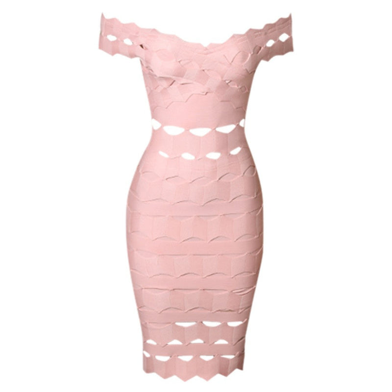 Pink Bandage Dress PZL1536 4