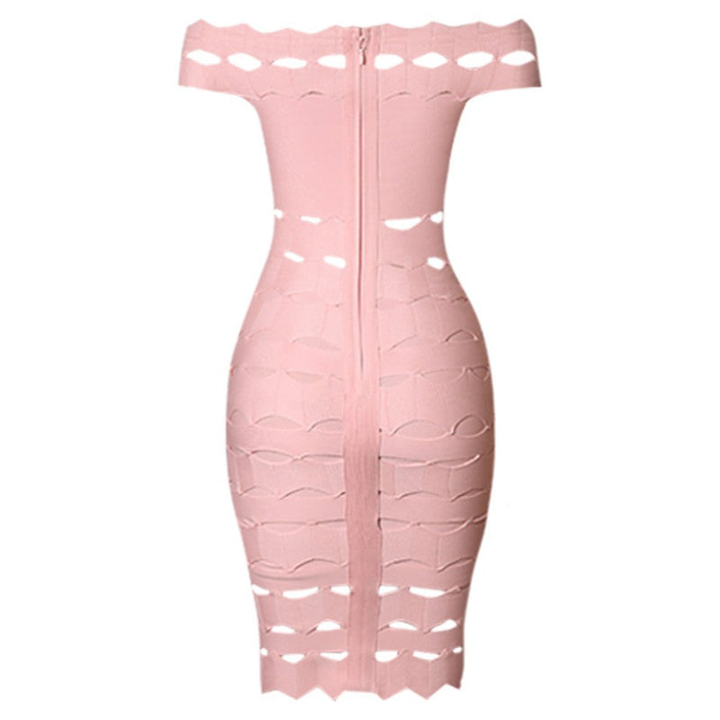 Pink Bandage Dress PZL1536 5