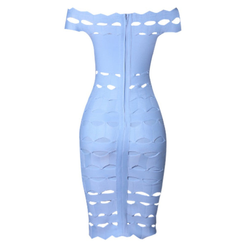 Sky Blue Bandage Dress PZL1536 5