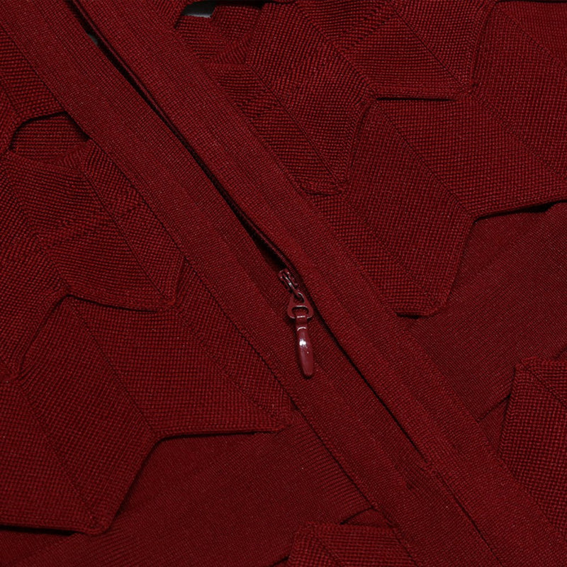 Wine Bandage Dress PZL1536 10