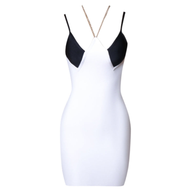 White Bandage Dress PZL2769 4