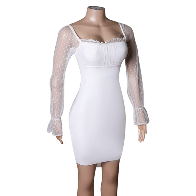 White Bandage Dress PZL2809 5