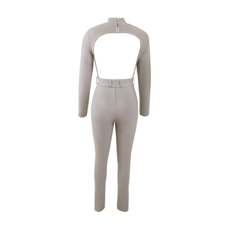 Gray Bandage Jumpsuit PZL2828 6