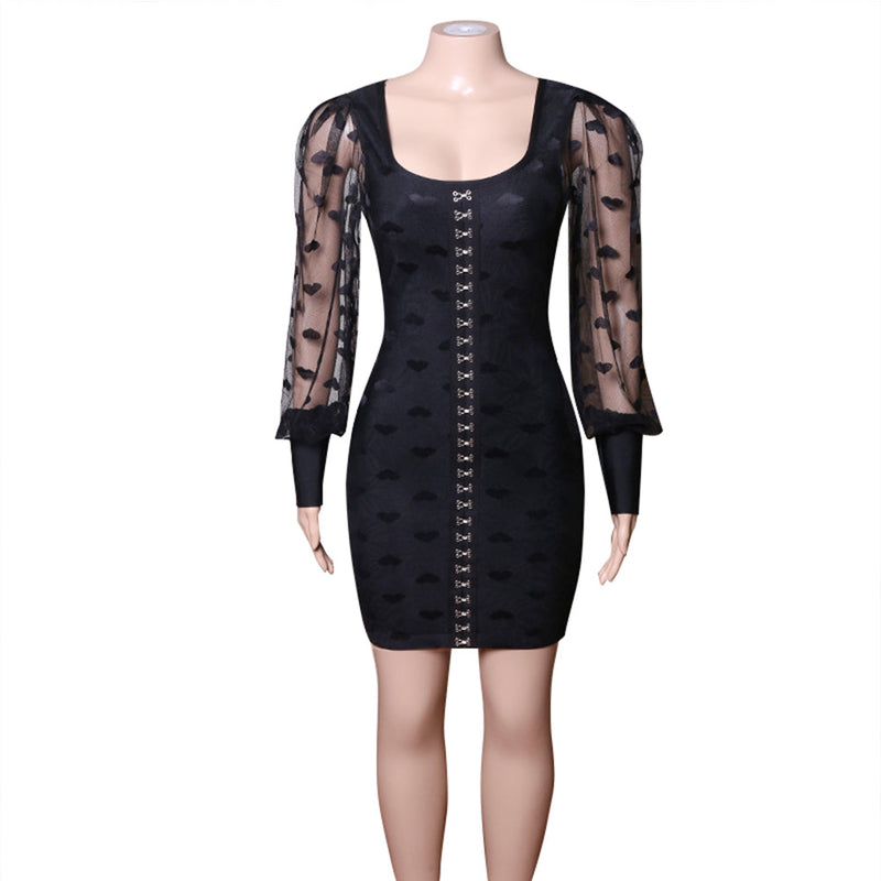 Black Bandage Dress PZL2844 4