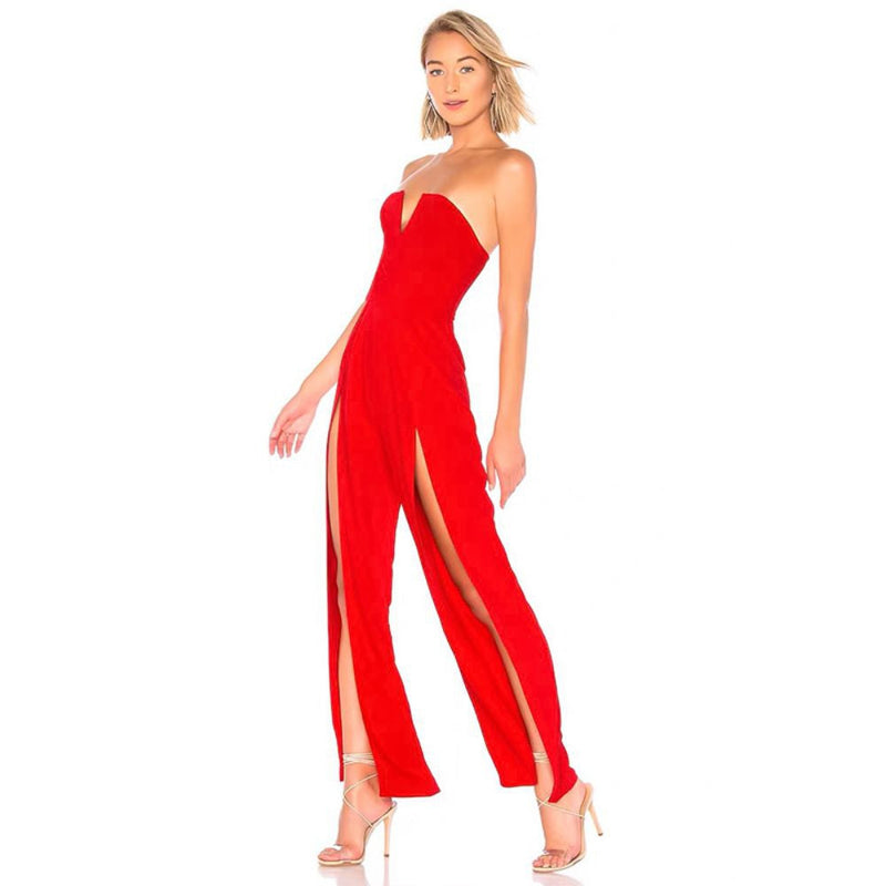 Red Bandage Jumpsuit PZL2875 2