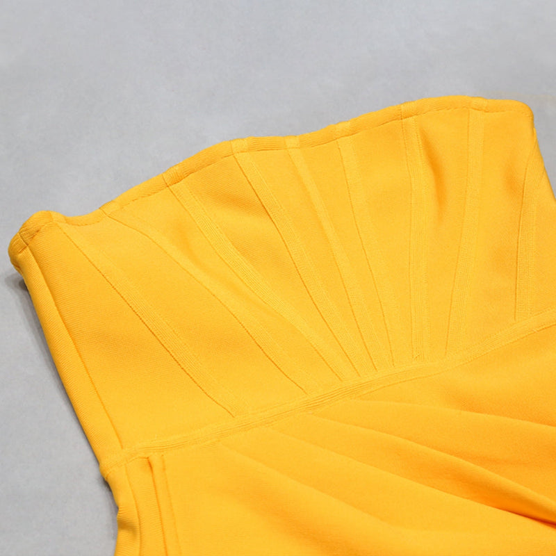 Yellow Bandage Dress PZL2896 8