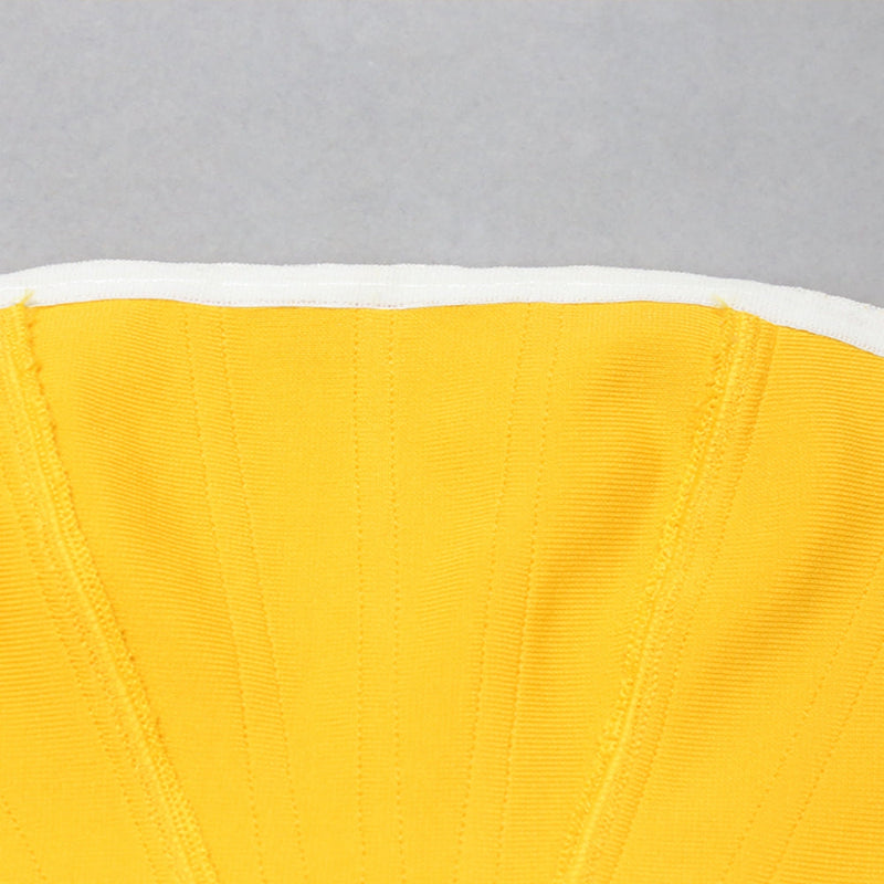 Yellow Bandage Dress PZL2896 9
