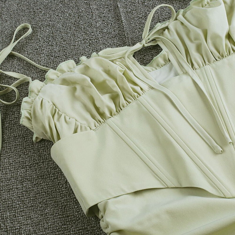 Strappy Sleeveless Wrinkled Mini Dress FP21418