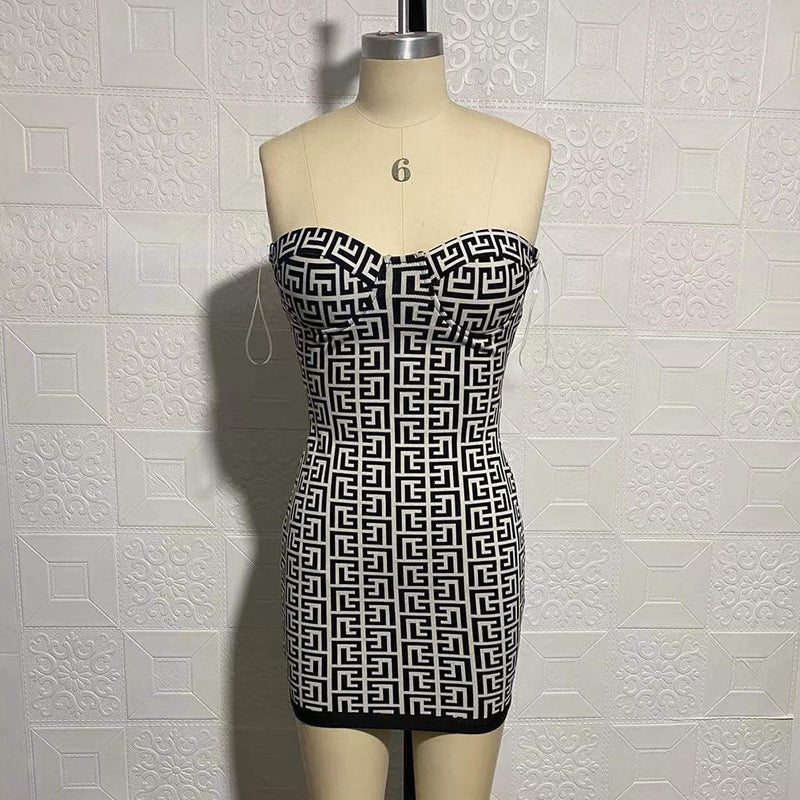 Black Bandage Dress SW6521 7