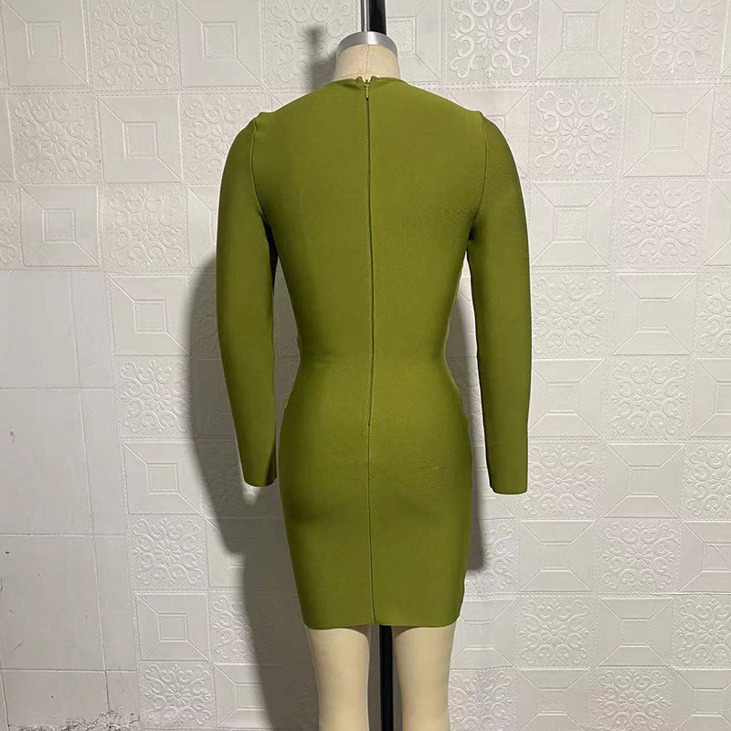 Green Bandage Dress SW6526 7