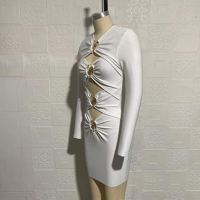 White Bandage Dress SW6526 5