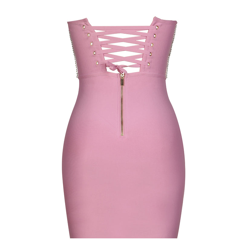 Pink Bandage Dress SW6550 5