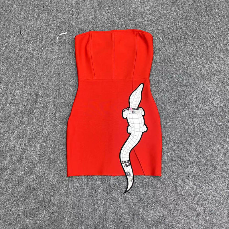 Red Bandage Dress SW6648 5