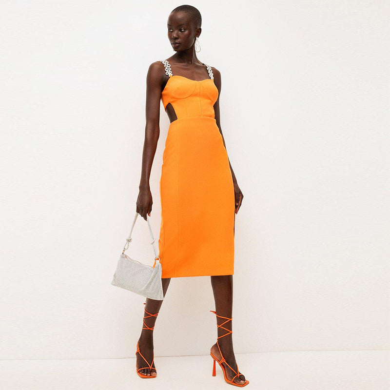 Orange Bandage Dress SW6657 1