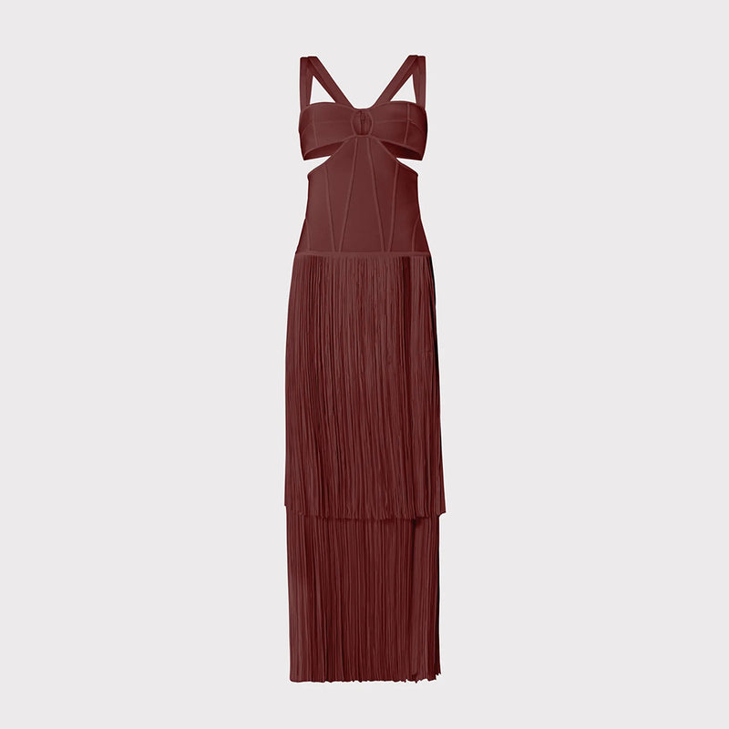 Brown Bandage Dress SW6682 4