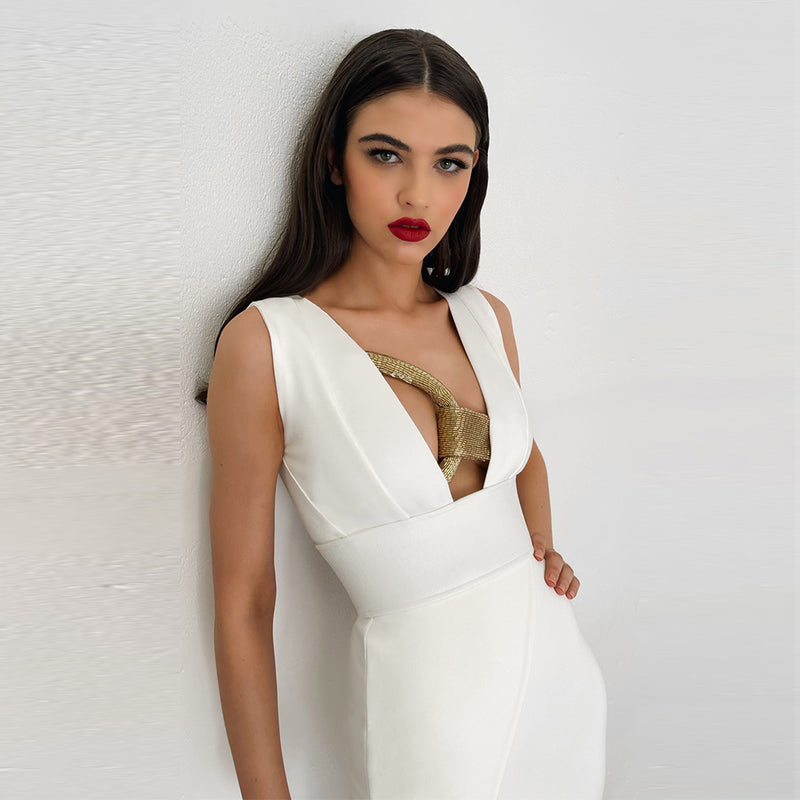 White Bandage Dress SW6690 2