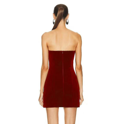 Wine Red Dress ZNSBA717